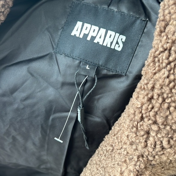 Apparis coat faux fur brown L - Picture 8 of 9